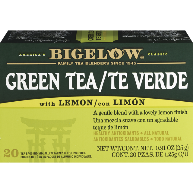 slide 1 of 1, Bigelow Green Tea with Lemon - 20 ct, 20 ct