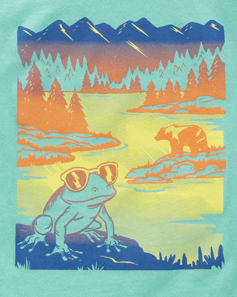 slide 2 of 2, Oshkosh Toddler Frog Graphic Tee Green 4T, 1 ct