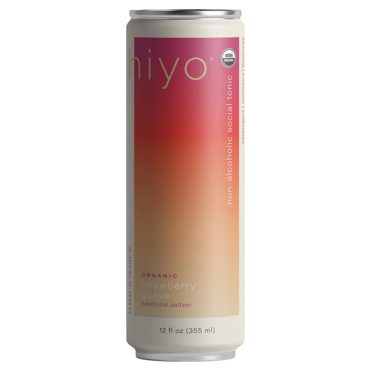 slide 1 of 5, Hiyo Organic Strawberry Guava Functional Seltzer 12 fl oz, 12 fl oz