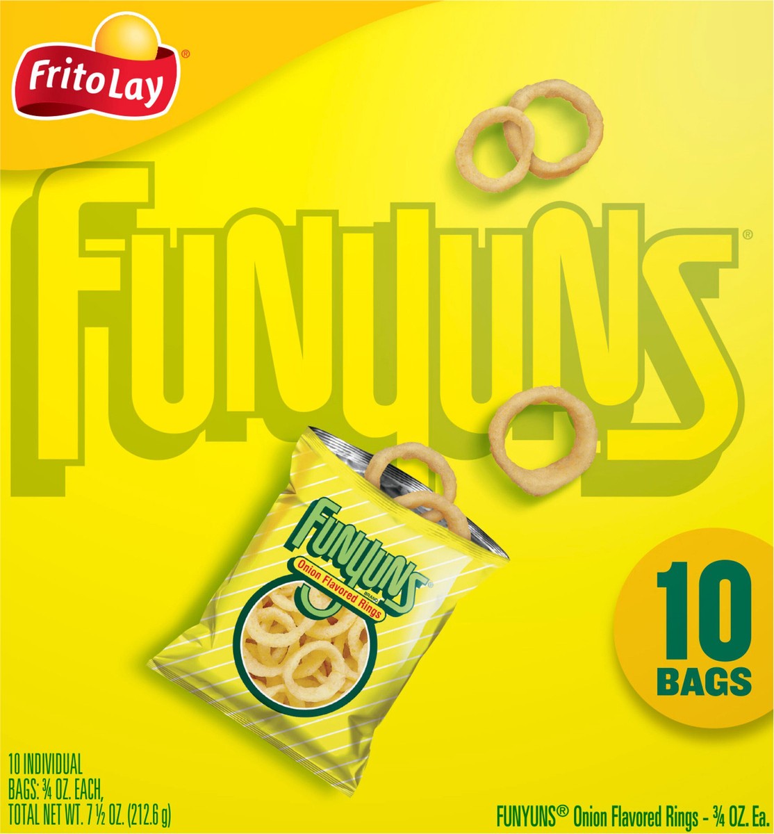 slide 12 of 13, Funyuns Onion Flavored Rings 3/4 Oz 10 Count, 10 ct