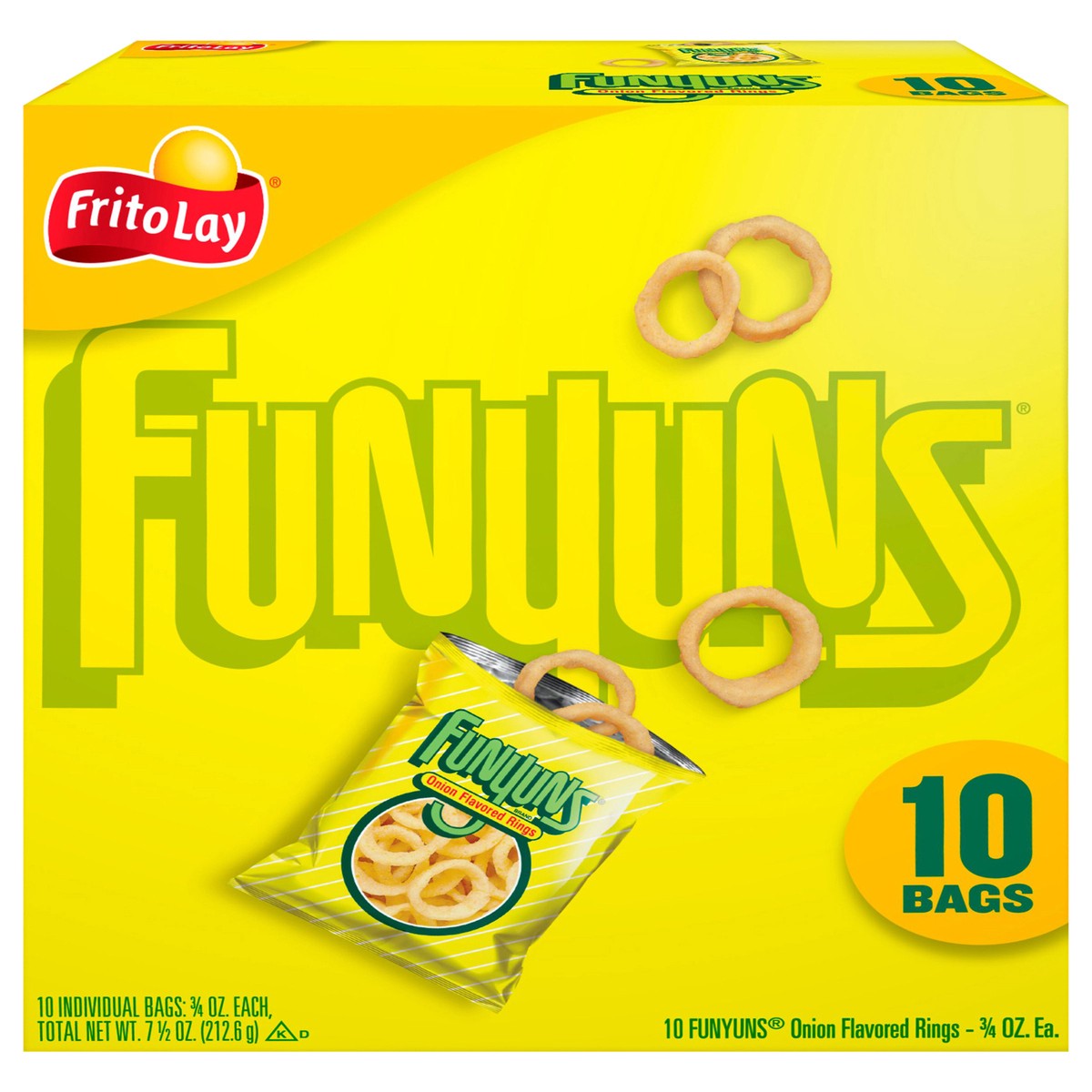 slide 1 of 13, Funyuns Onion Flavored Rings 3/4 Oz 10 Count, 10 ct