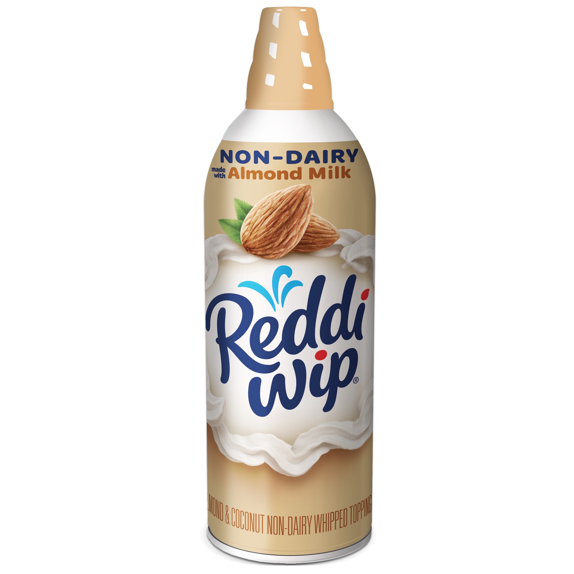 slide 1 of 2, Reddi-wip Non Dairy Whipped Topping Made with Almond Milk, Vegan, 6 OZ Spray Can, 6 oz