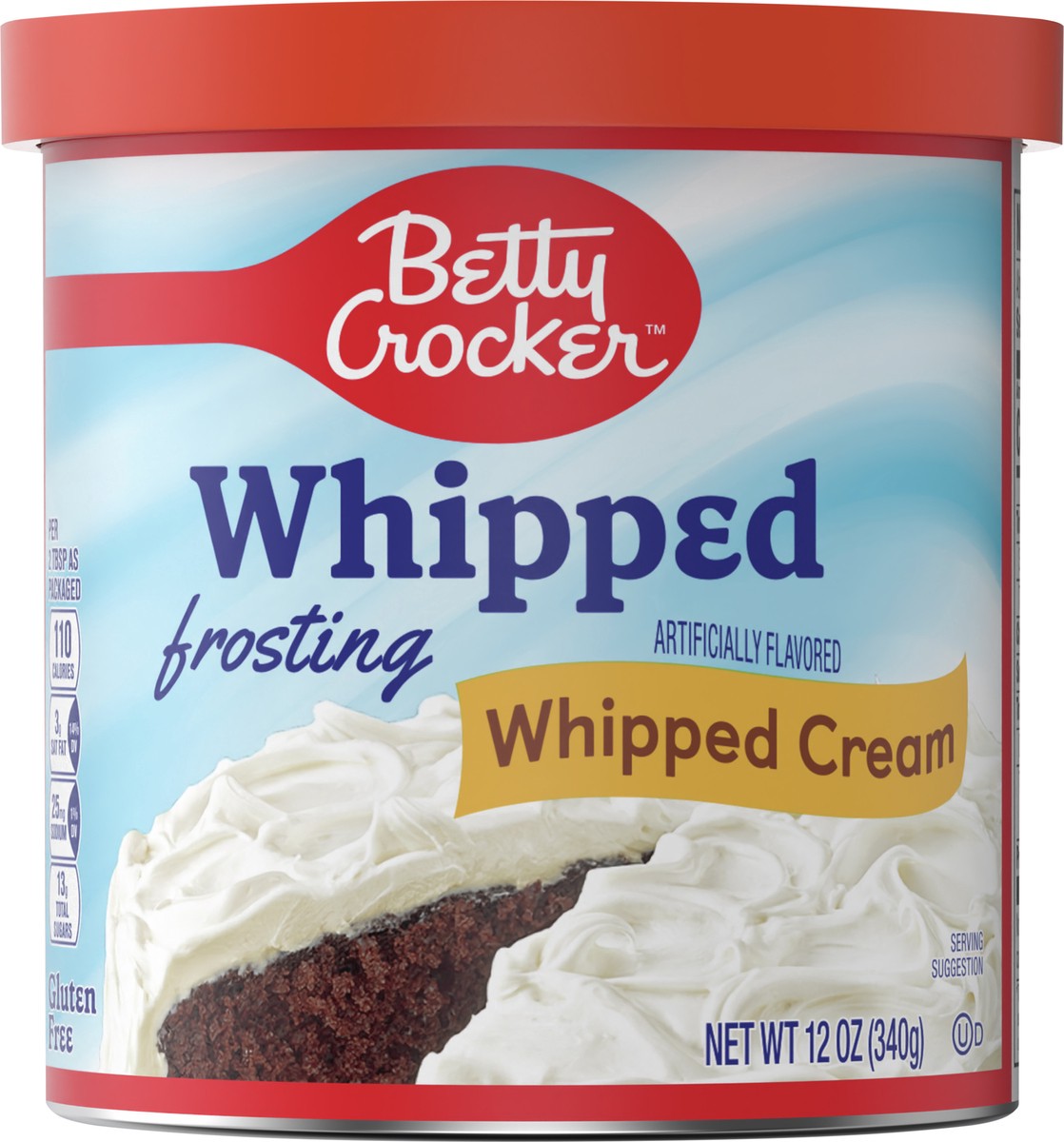 slide 6 of 9, Betty Crocker Gluten Free Whipped Cream Frosting, 12 oz., 12 oz