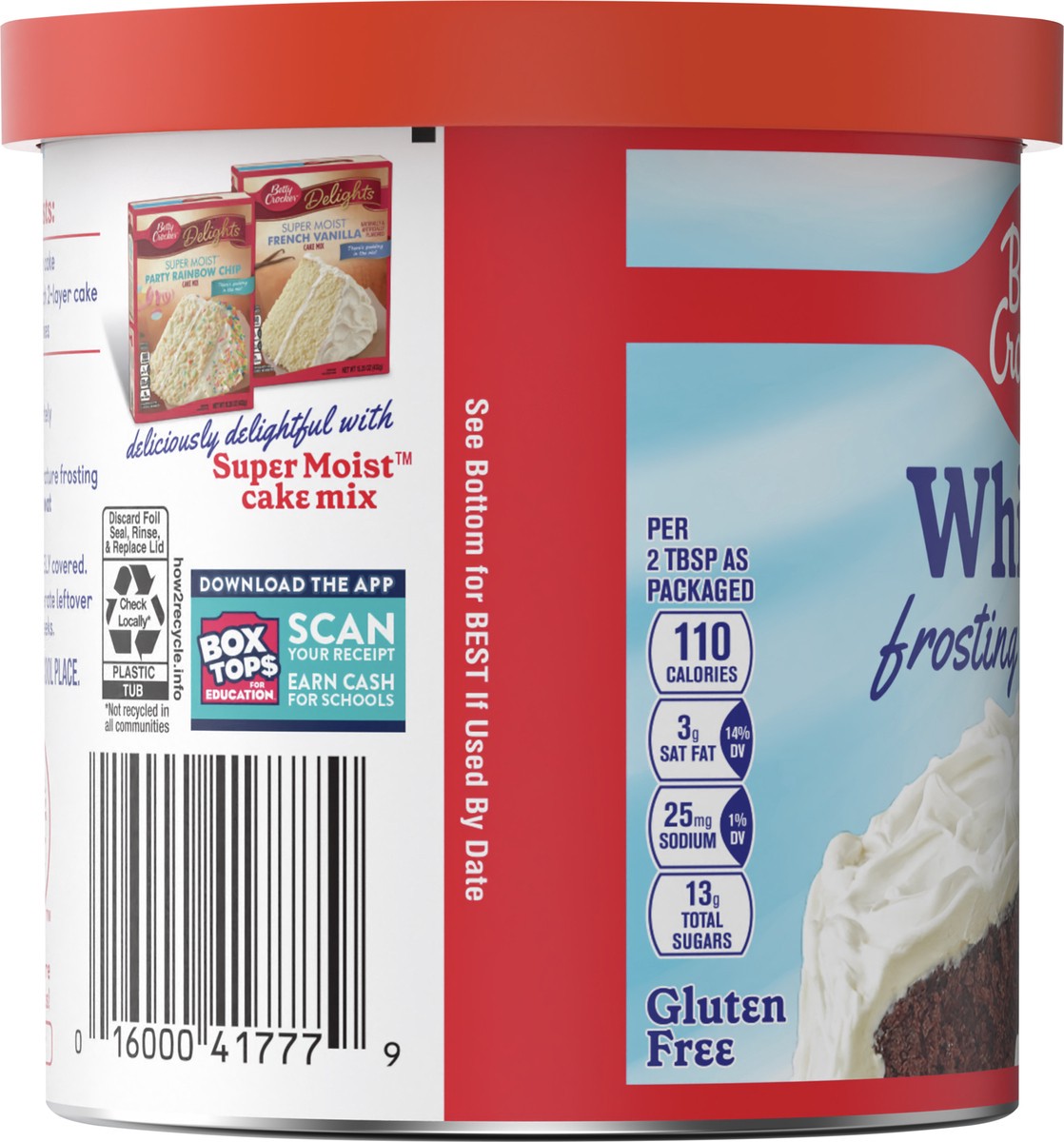 slide 7 of 9, Betty Crocker Gluten Free Whipped Cream Frosting, 12 oz., 12 oz