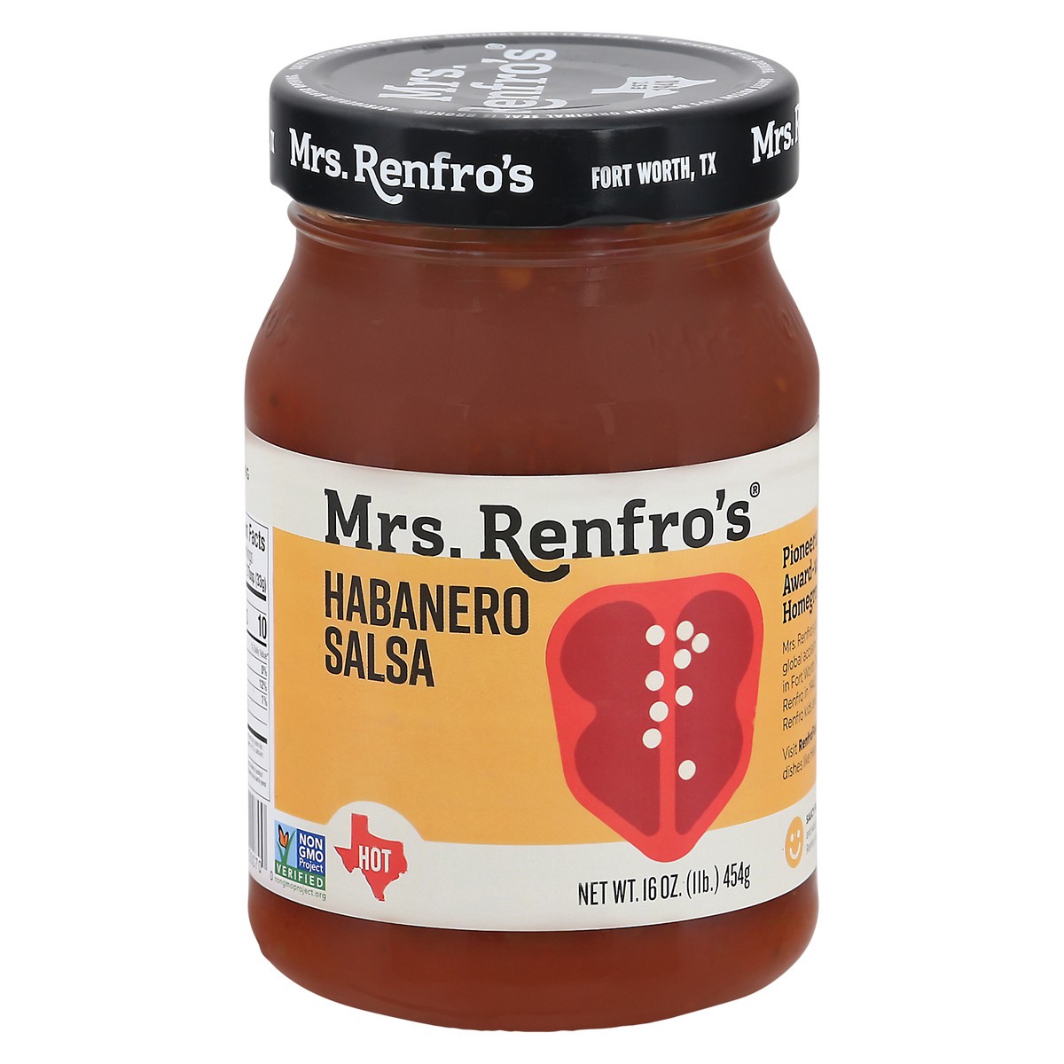 slide 1 of 12, Mrs. Renfro's Hot Habanero Salsa 16 oz, 16 oz