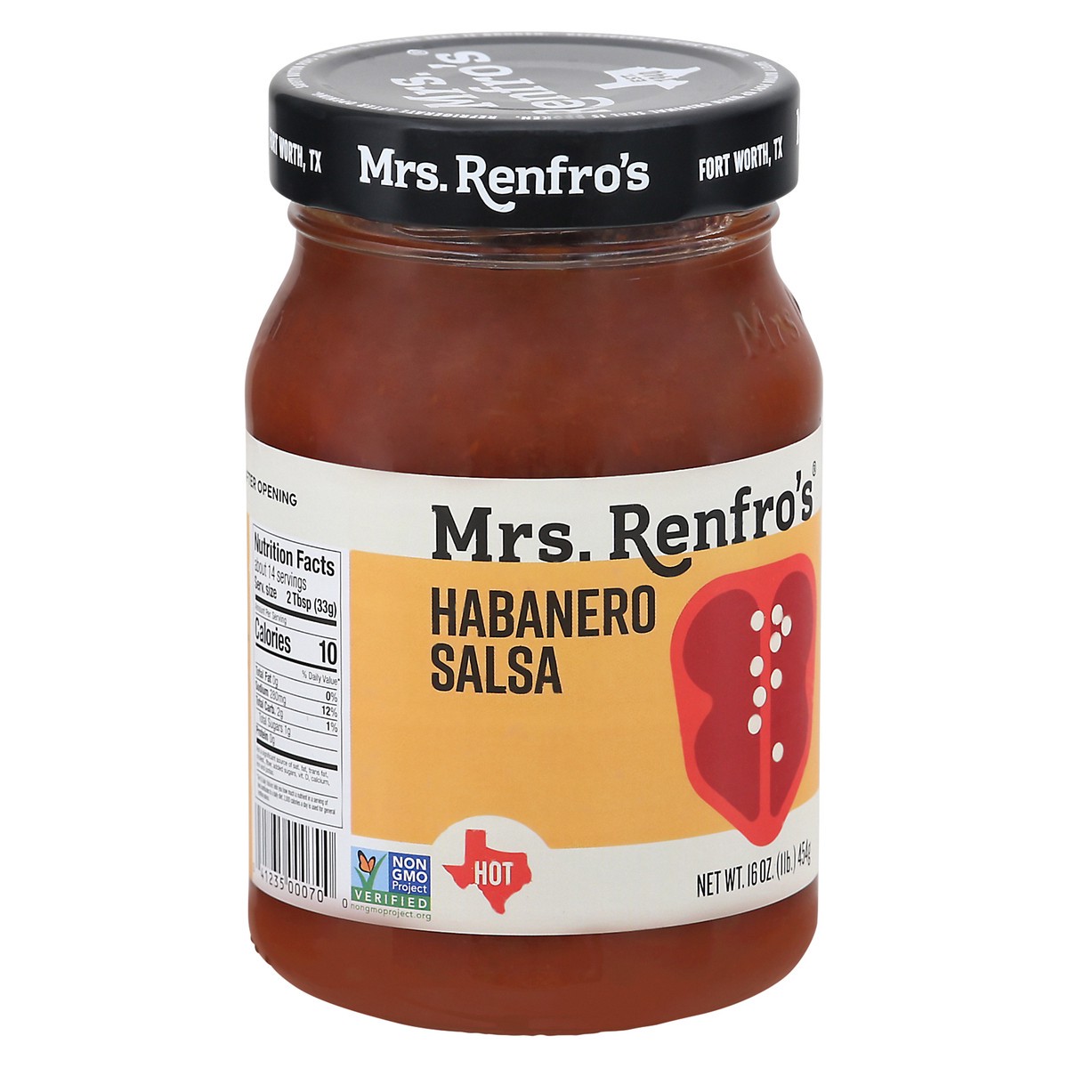 slide 10 of 12, Mrs. Renfro's Hot Habanero Salsa 16 oz, 16 oz