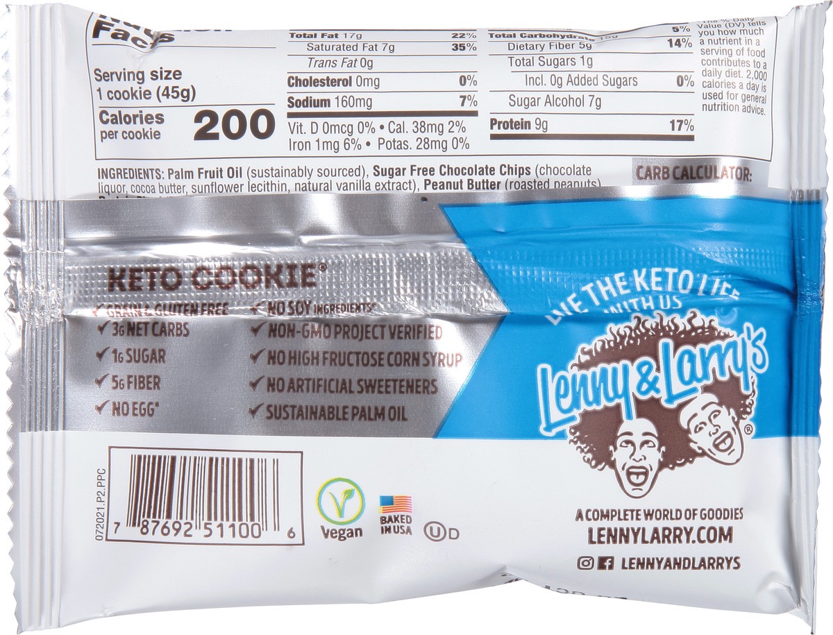 slide 5 of 9, Lenny & Larry's Chocolate Chip Keto Cookie 1.6 oz, 1.6 oz