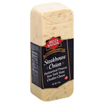 slide 1 of 1, Dietz & Watson Steakhouse Onion Cheddar, per lb