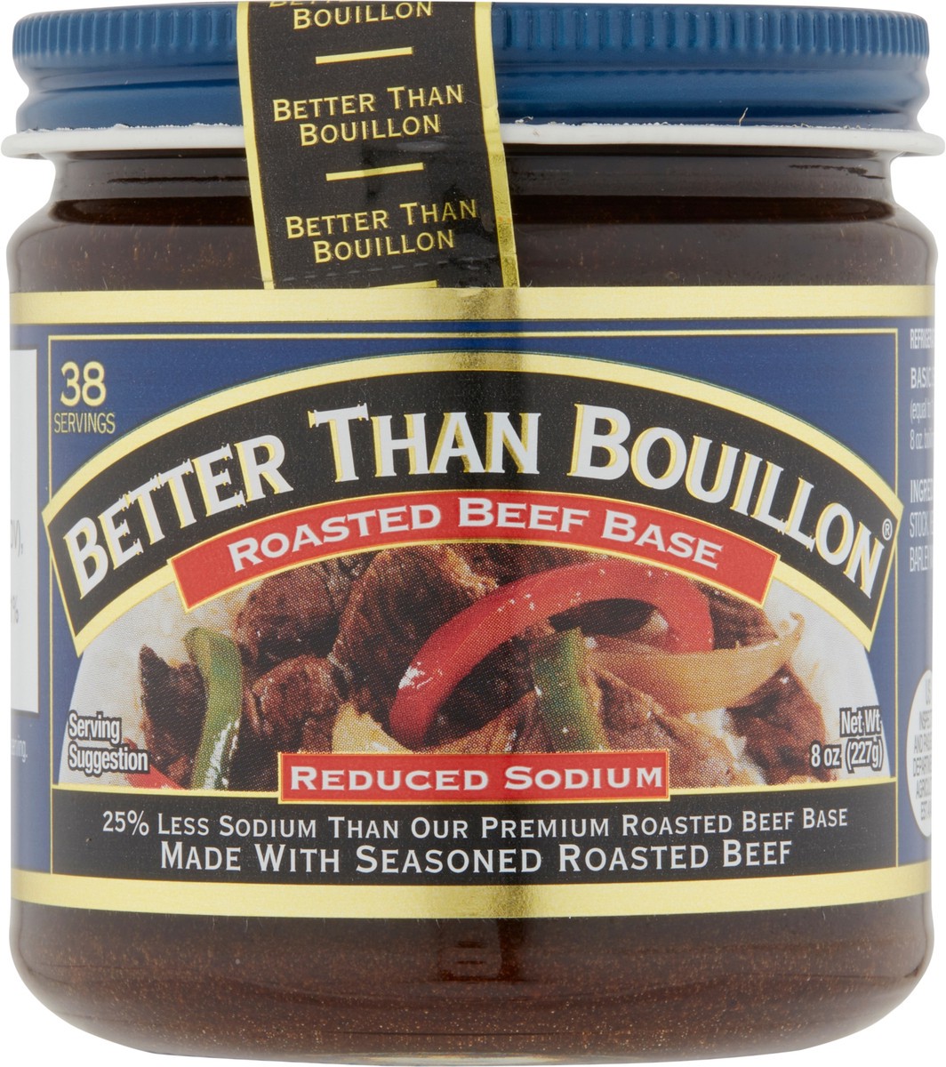 slide 4 of 7, Better Than Bouillon Reduced Sodium Roasted Beef Base, 8 oz