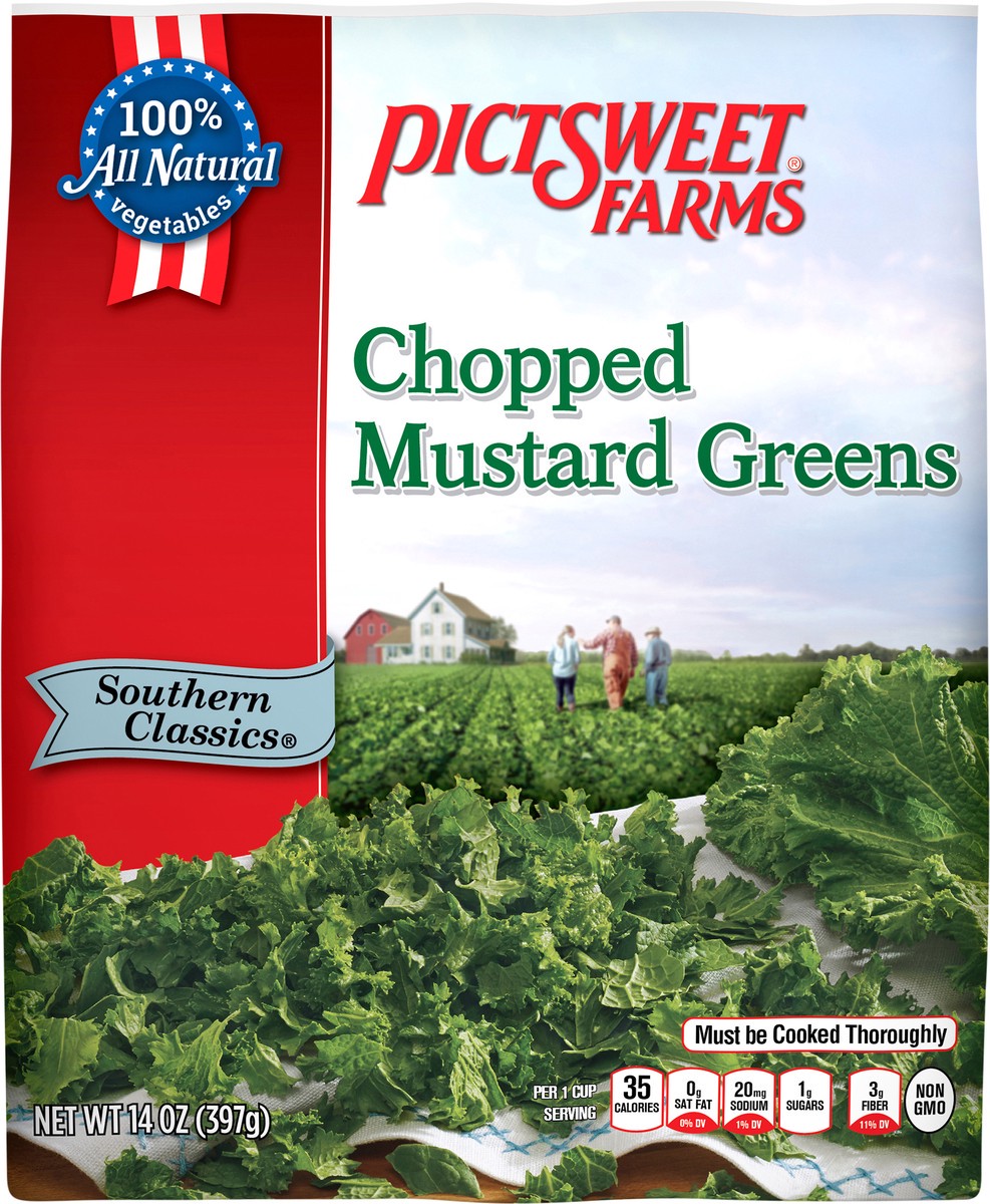 slide 2 of 3, PictSweet Mustard Greens, 14 oz