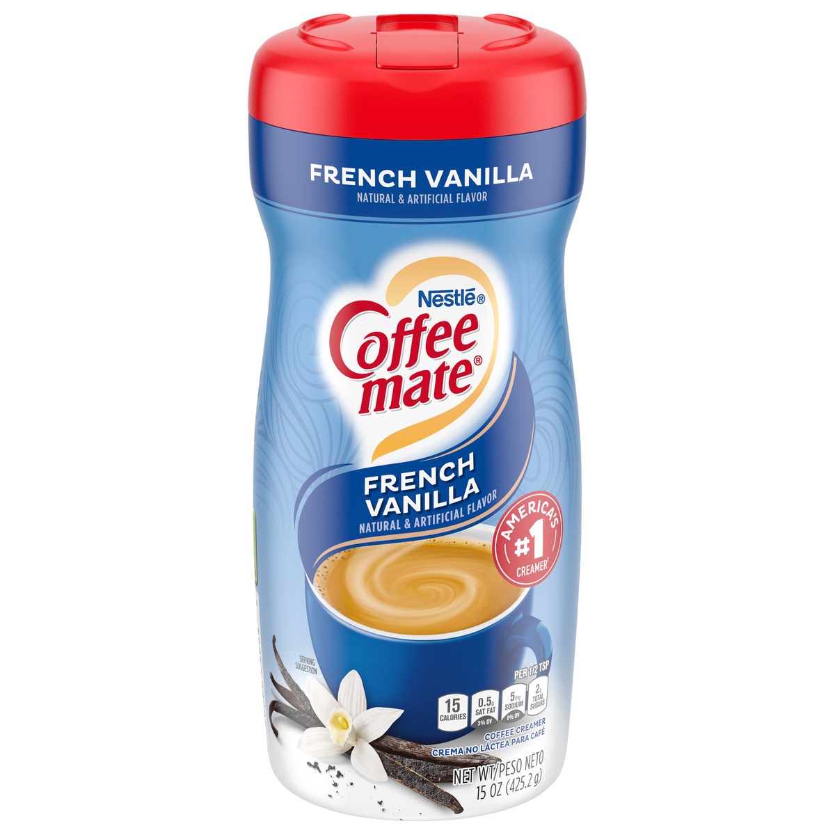 slide 1 of 5, Coffee-Mate French Vanilla Coffee Creamer 15 oz, 15 oz