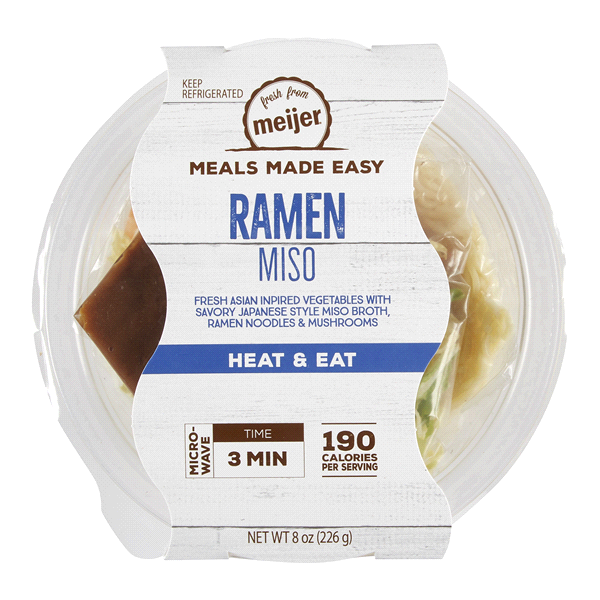 slide 1 of 1, Meijer Meals Made Easy Ramen Miso, 8 oz