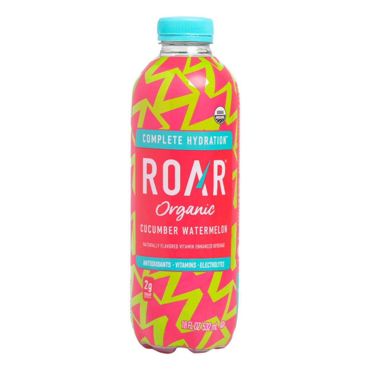 slide 1 of 11, ROAR Roar Organic Cucumber Watermelon Hydration Beverage, 18 fl oz