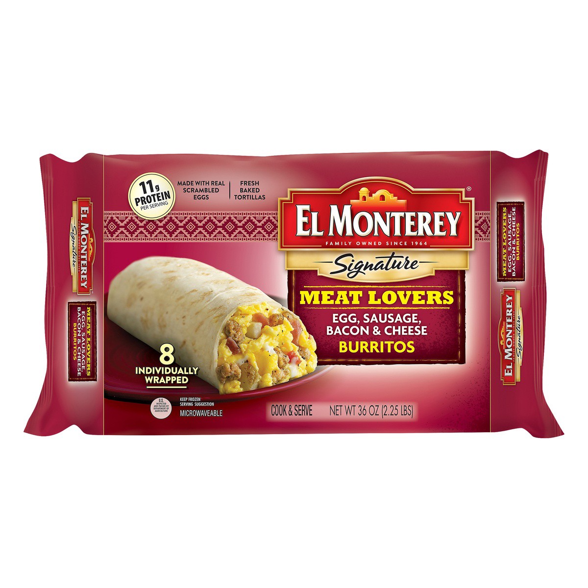 slide 1 of 3, El Monterey Burritos, 8 ct