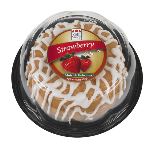 slide 1 of 1, Cafe Valley Strawberry Bundt Cake, 16 oz