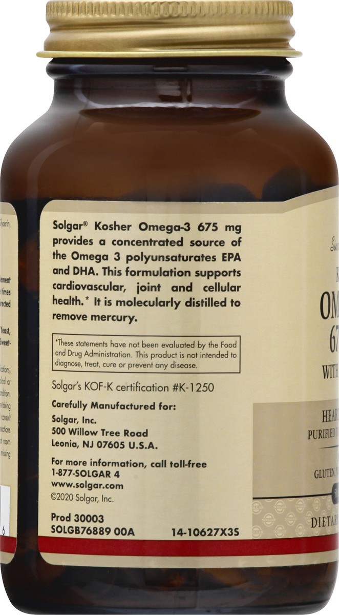 slide 8 of 12, Solgar 675 mg Softgels Omega-3 50 ea, 50 ct