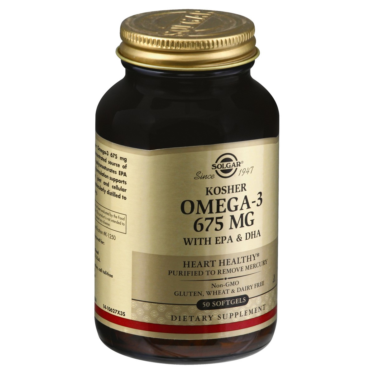 slide 2 of 12, Solgar 675 mg Softgels Omega-3 50 ea, 50 ct