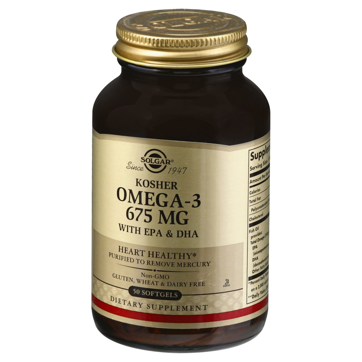 slide 10 of 12, Solgar 675 mg Softgels Omega-3 50 ea, 50 ct