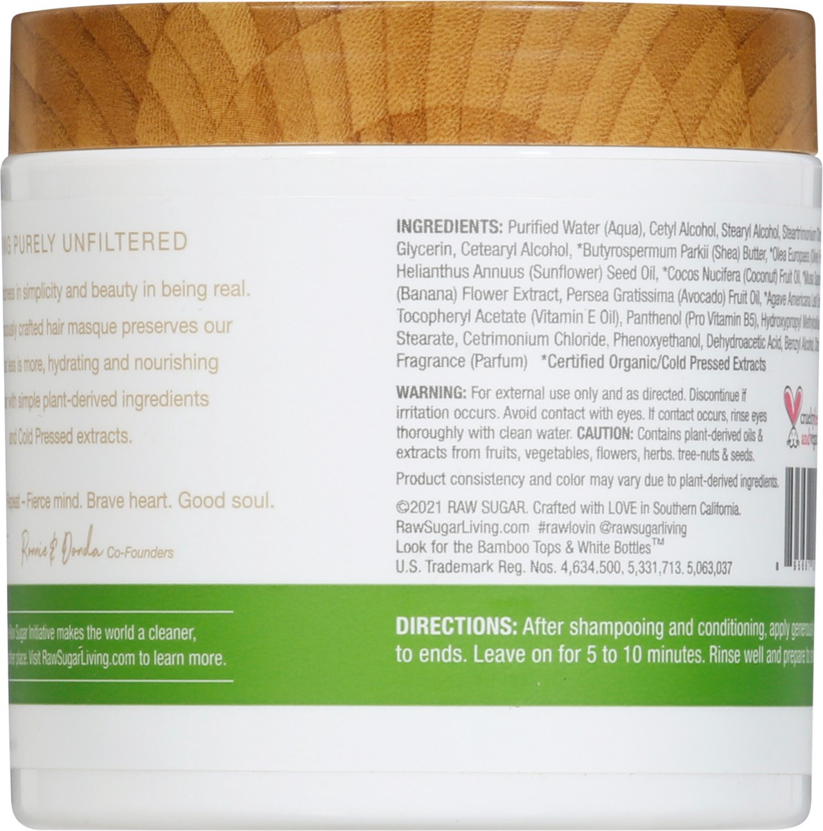 slide 5 of 11, Raw Sugar Healing Power Avocado Oil + Banana + Coconut Milk + Agave Hair Masque 12 oz, 12 oz