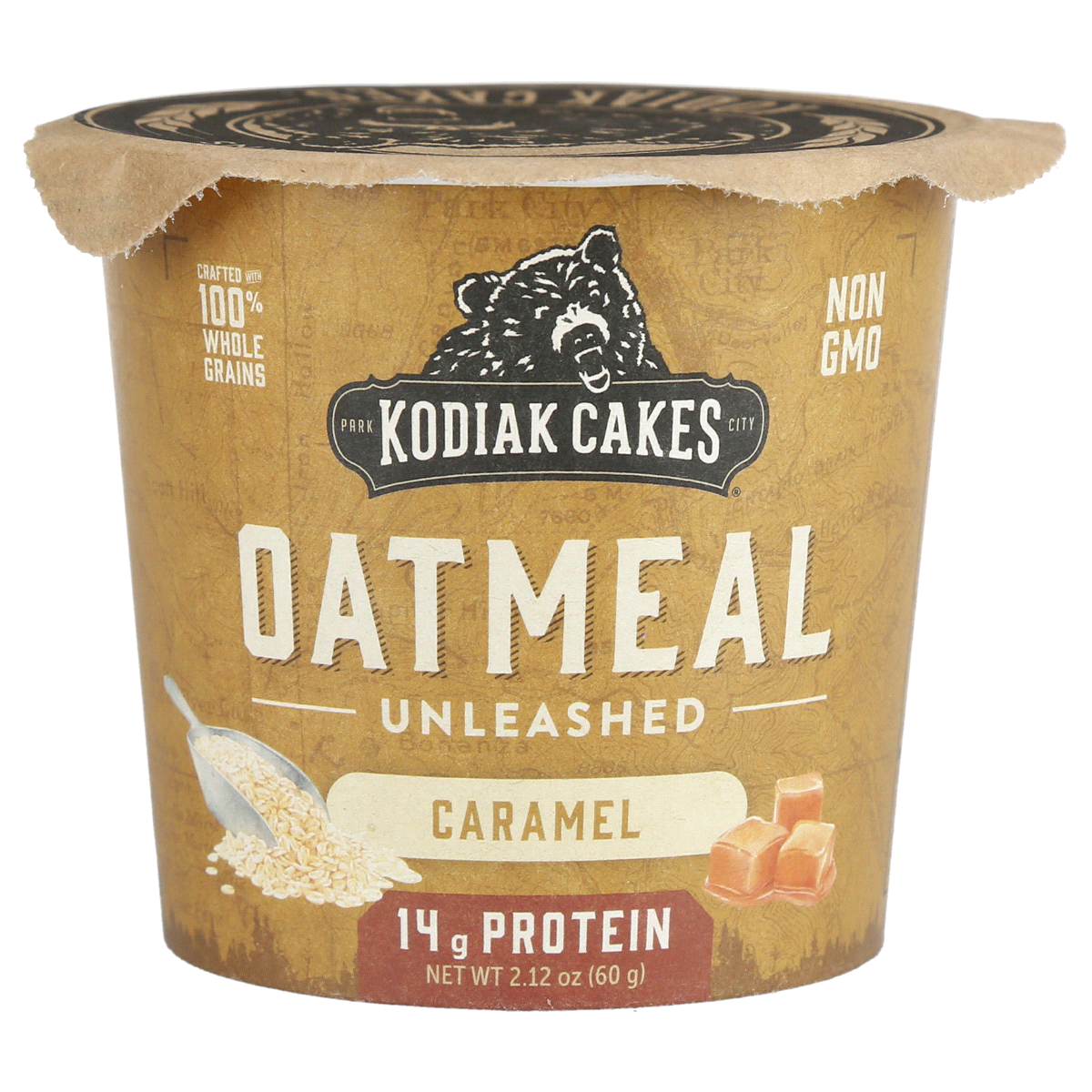 slide 1 of 2, Kodiak Cakes Oatmeal Unleashed Caramel, 2.12 oz