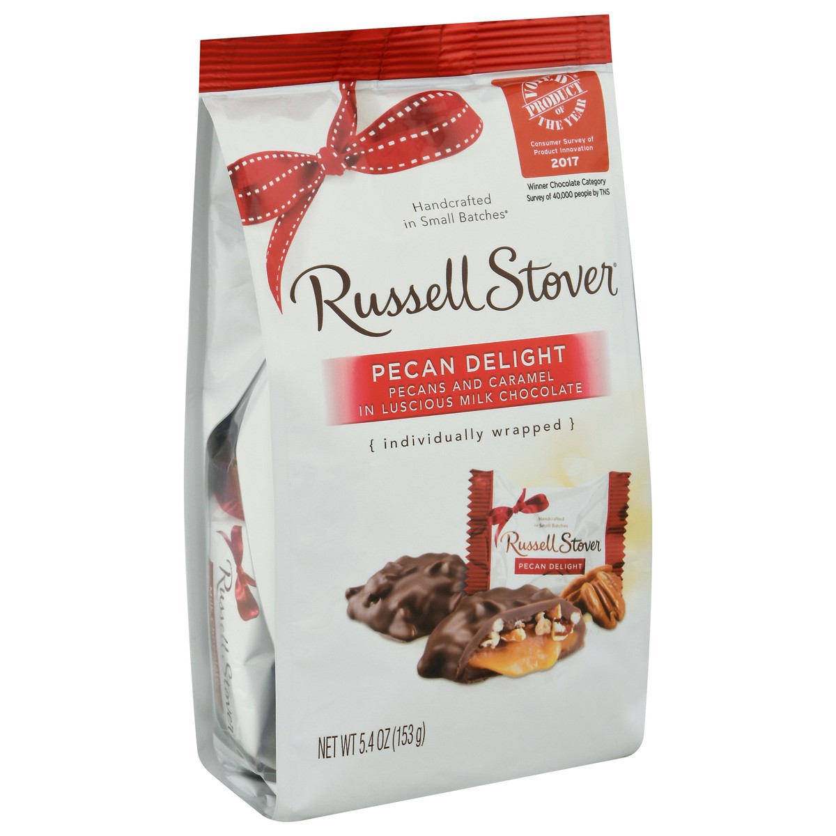 slide 3 of 12, RUSSELL STOVER Milk Chocolate Pecan Delights, 5.4 oz. bag (˜ 9 pieces), 5.4 oz