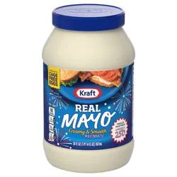 Kraft Real Mayo Creamy & Smooth Mayonnaise, for a Keto and Low Carb Lifestyle, 30 fl oz Jar