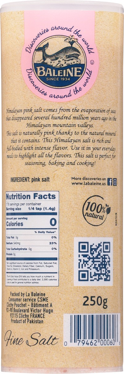 slide 5 of 9, La Baleine Fine Pink Himalayan Salt 8.8 oz, 8.8 oz