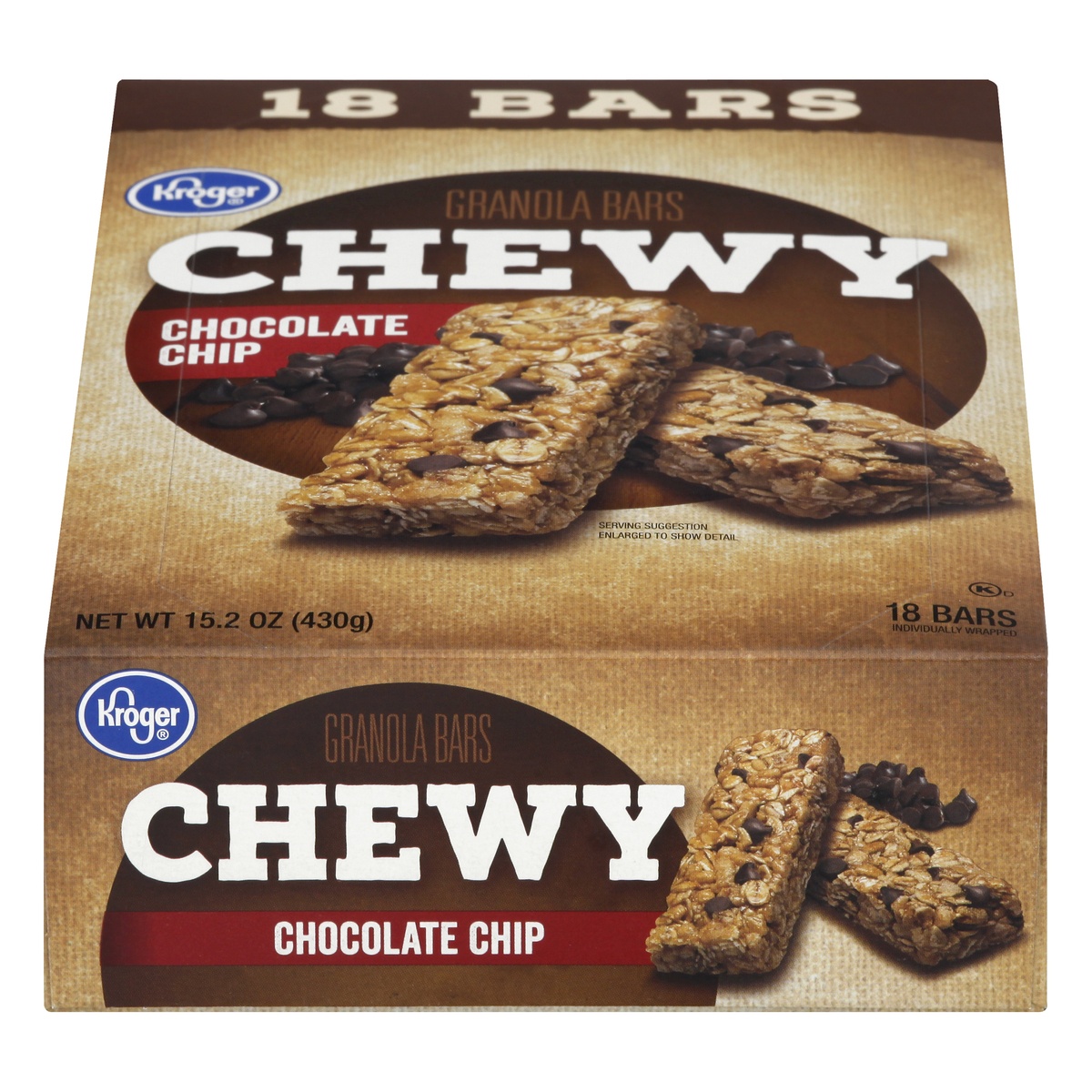 slide 1 of 1, Kroger Chewy Chocolate Chip Granola Bars, 18 ct; 0.84 oz