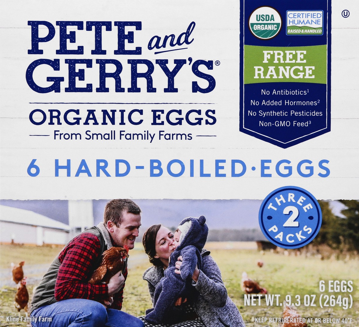 slide 10 of 10, Pete and Gerry's Organic Free Range Hard-Boiled Eggs 6 ea, 6 ct