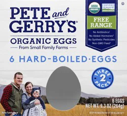 Pete and Gerry's Organic Free Range Hard-Boiled Eggs 6 ea