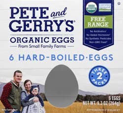 Pete and Gerry's Organic Free Range Hard-Boiled Eggs 6 ea