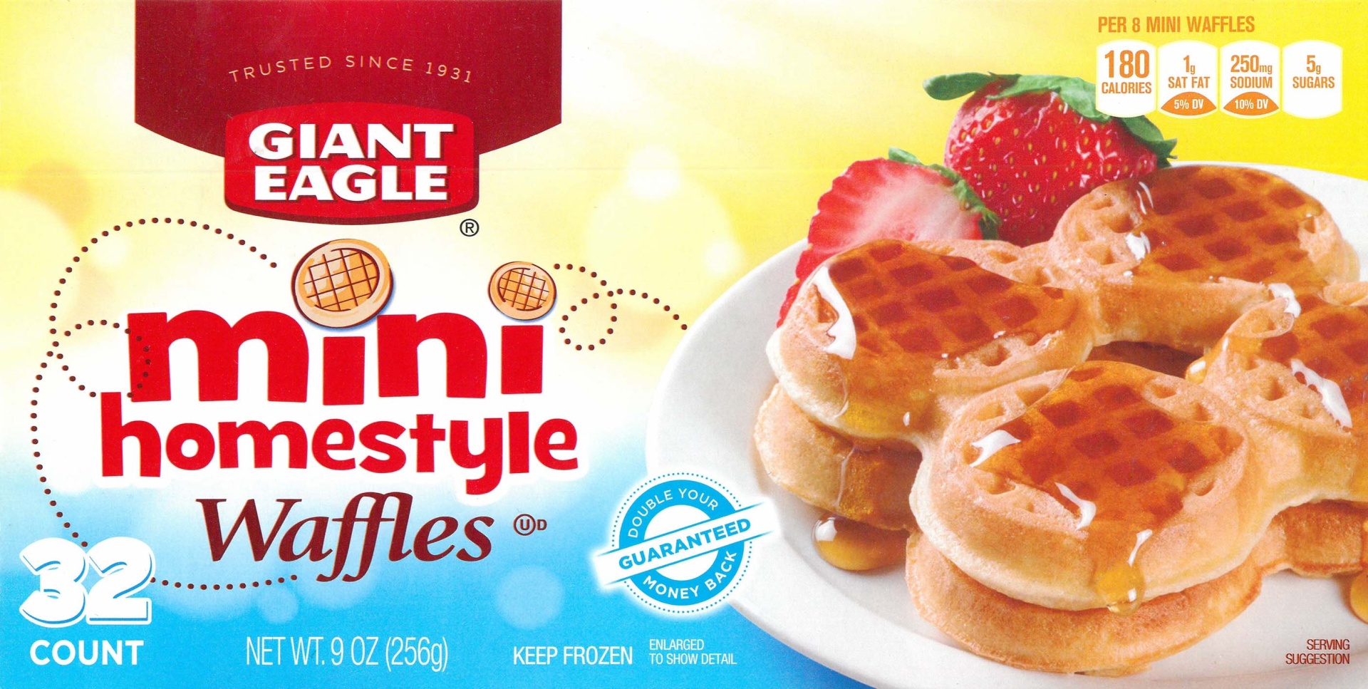 slide 1 of 1, Giant Eagle Homestyle Mini Waffles, 9 oz