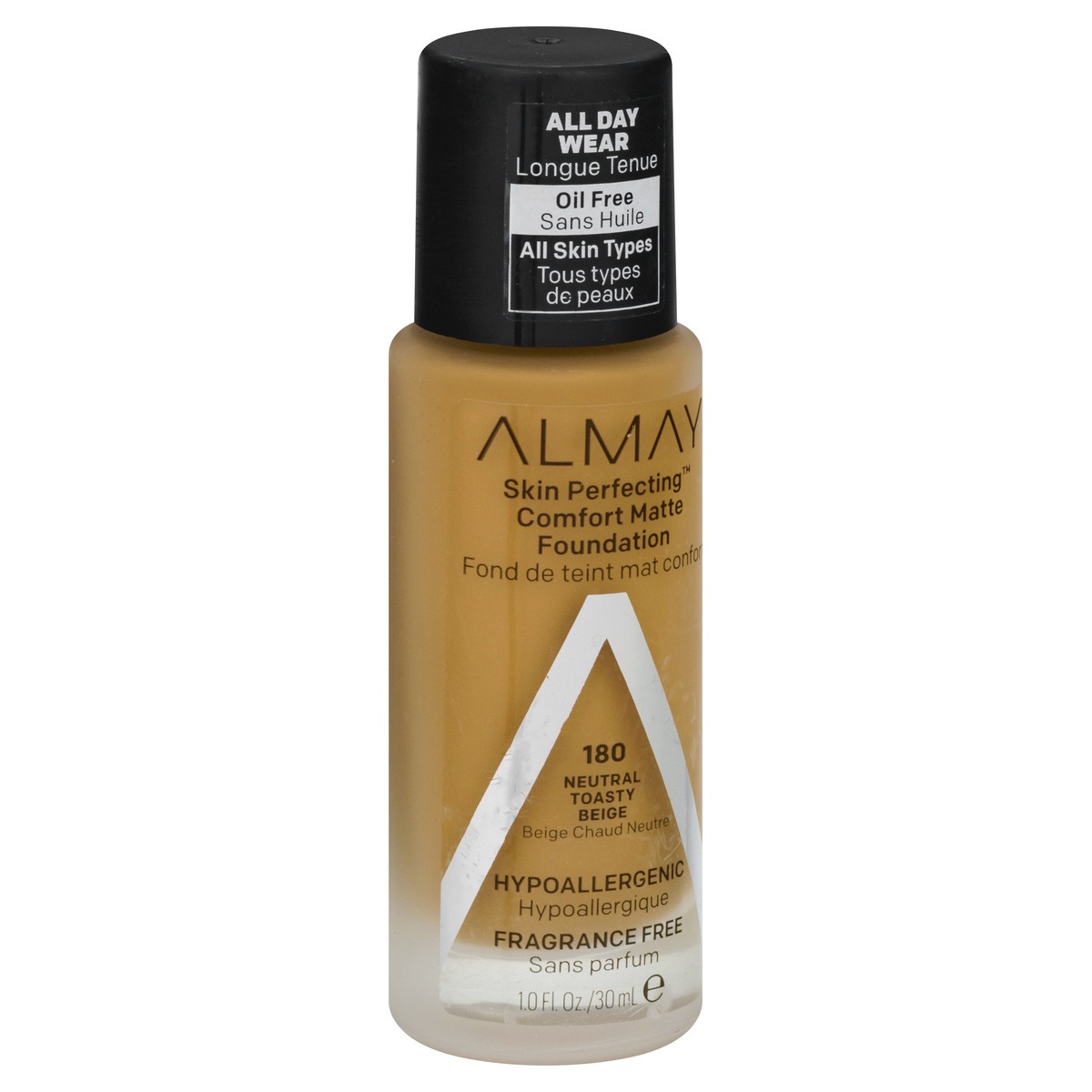 slide 2 of 9, Almay Skin Perfecting Comfort Matte Neutral Toasty Beige 180 Foundation 1 oz, 1 oz