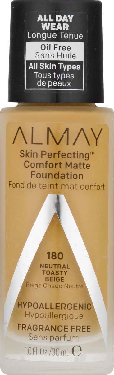 slide 6 of 9, Almay Skin Perfecting Comfort Matte Neutral Toasty Beige 180 Foundation 1 oz, 1 oz