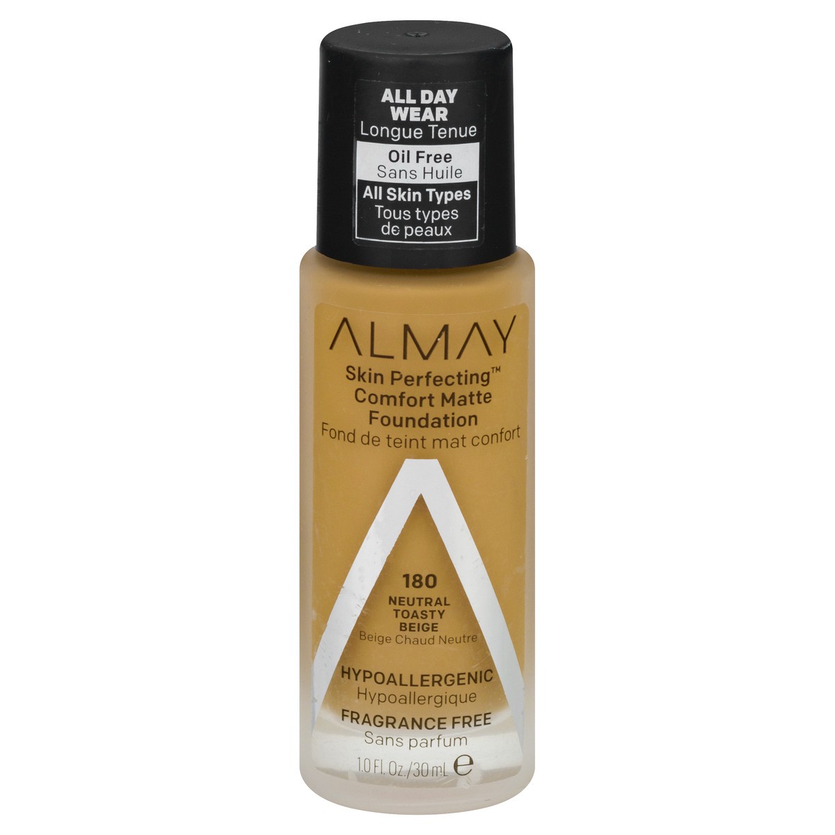 slide 1 of 9, Almay Skin Perfecting Comfort Matte Neutral Toasty Beige 180 Foundation 1 oz, 1 oz