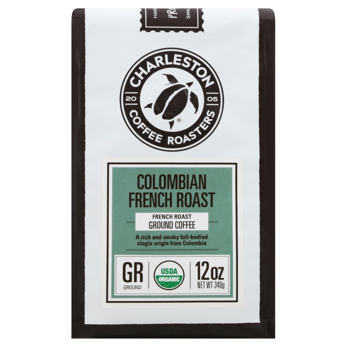 slide 7 of 11, Charleston Coffee Roasters Colombian French Roast Ground, 12 oz
