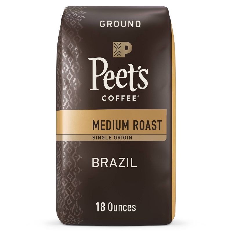 slide 1 of 3, Peet's Coffee Brazil Single Origin Medium Roast Ground Coffee- 18 oz, 20 oz