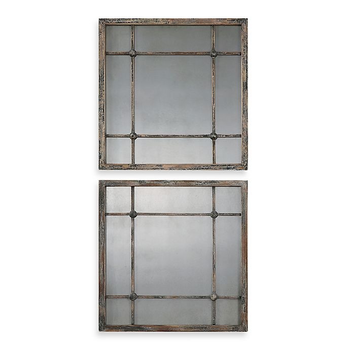 slide 1 of 2, Uttermost Saragano Square Mirrors, 2 ct