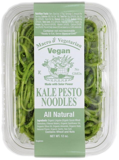 slide 1 of 1, Macro Vegetarian Vegetable Kale Pesto Noodle, 12 oz