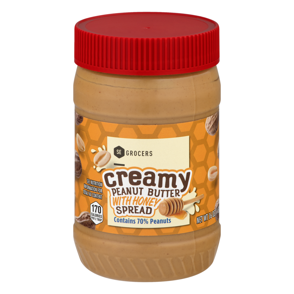 slide 1 of 1, SE Grocers Creamy Peanut Butter With Honey Spread - 16 oz, 16 oz