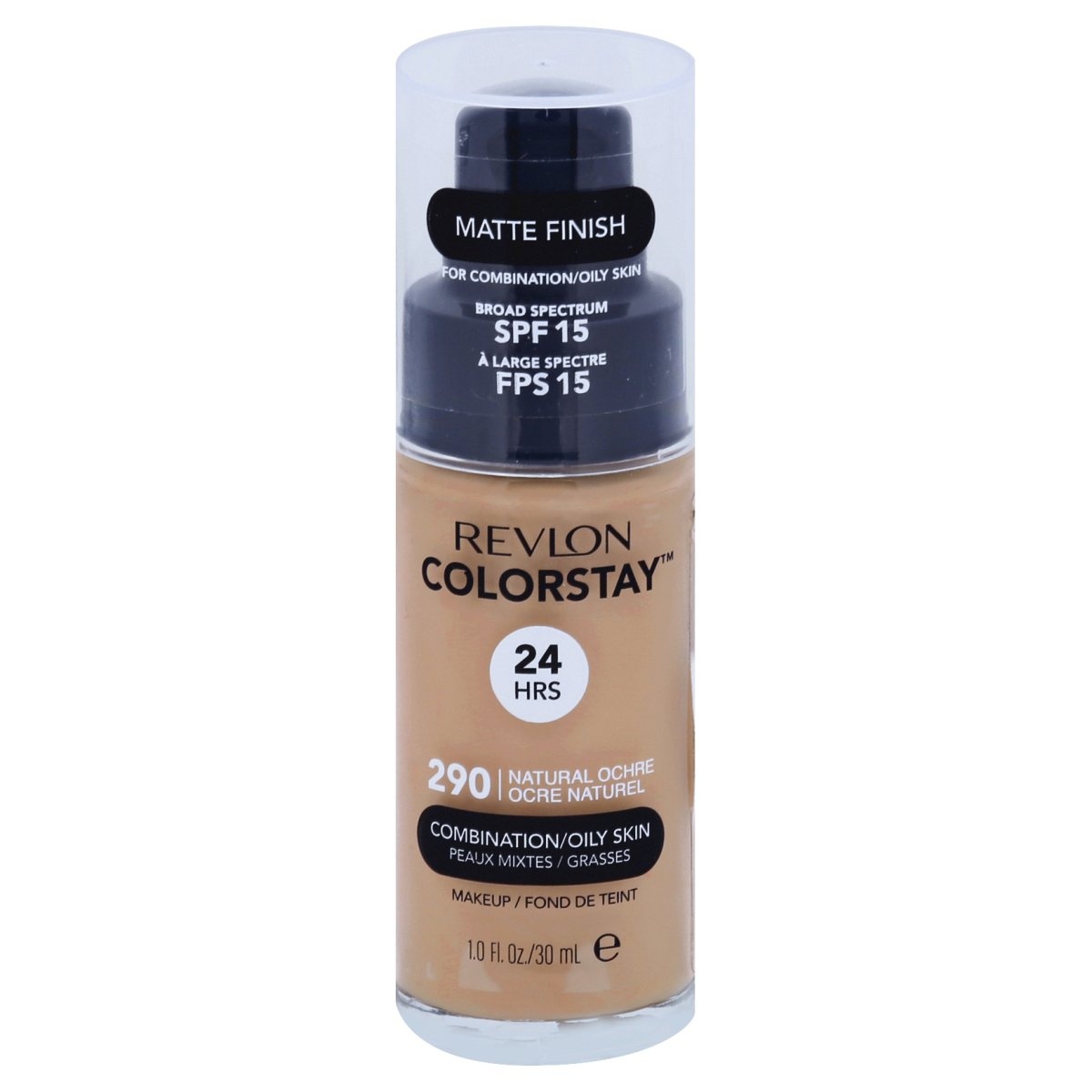 slide 1 of 5, Revlon ColorStay Liquid Foundation For Combination/Oily Skin, Natural Ochre, 1 fl oz