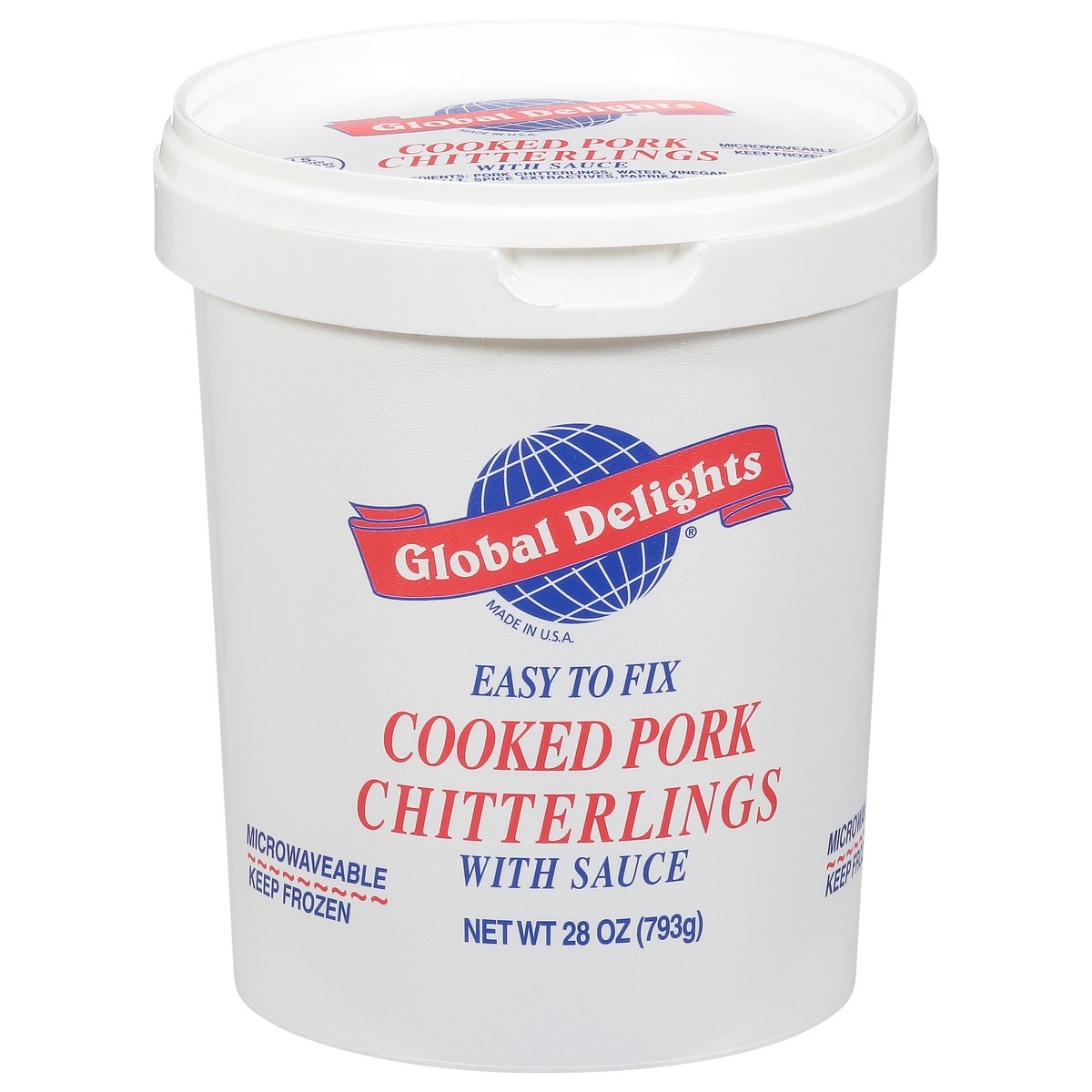 slide 3 of 13, Global Delights Cooked Cooked Pork Chitterlings with Sauce 28 oz, 28 oz
