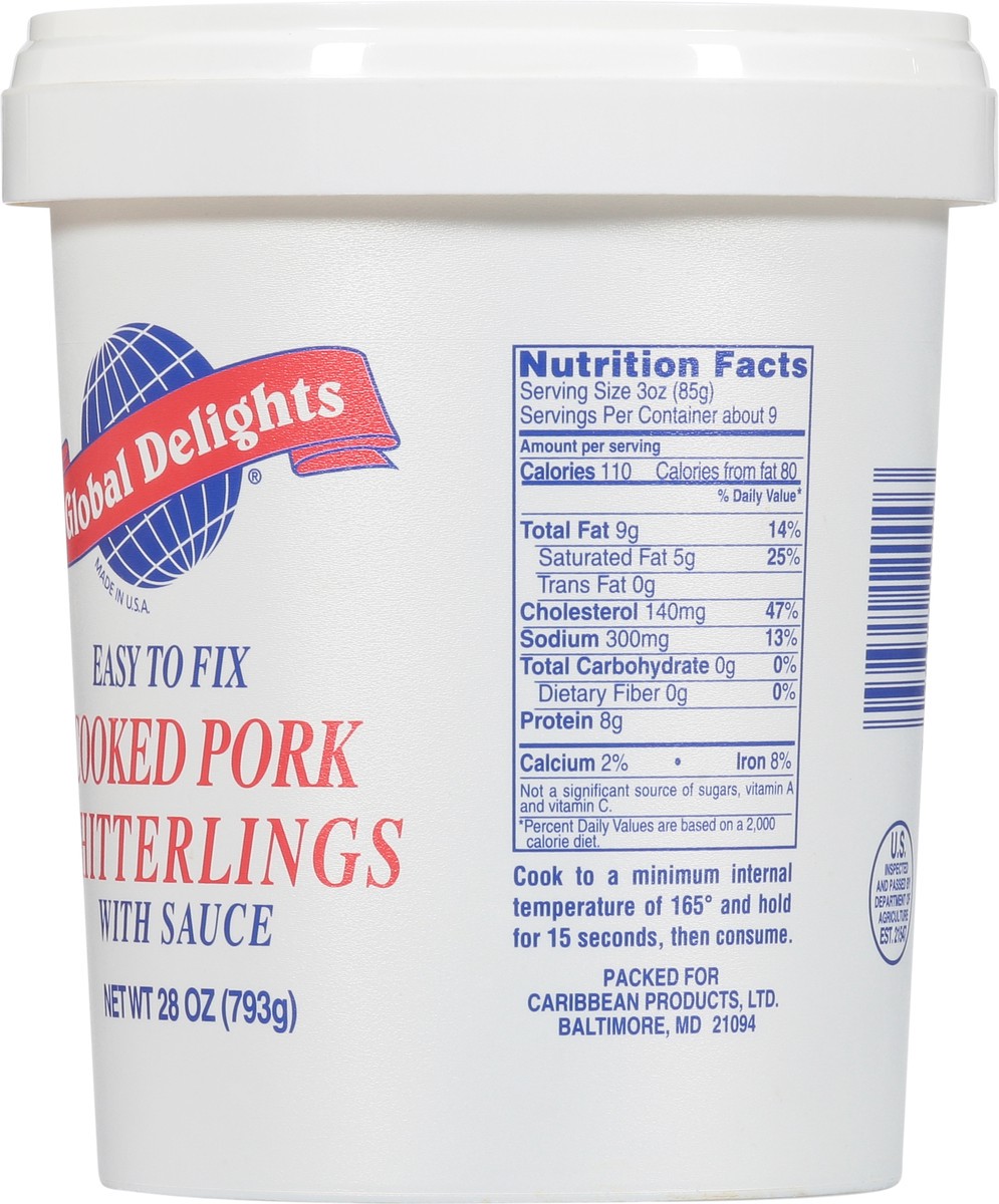 slide 6 of 13, Global Delights Cooked Cooked Pork Chitterlings with Sauce 28 oz, 28 oz