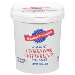 Global Delights Cooked Cooked Pork Chitterlings with Sauce 28 oz