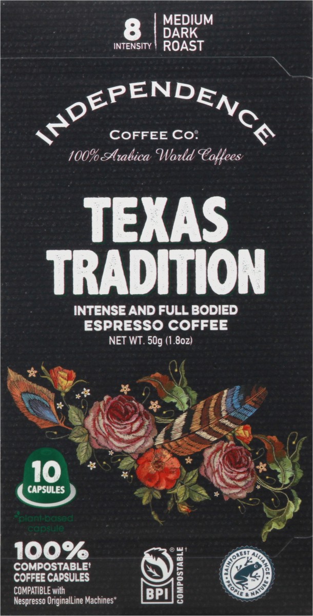 slide 13 of 13, Independence Coffee Co. Medium Dark Roast Texas Tradition Coffee - 10 ct, 10 ct