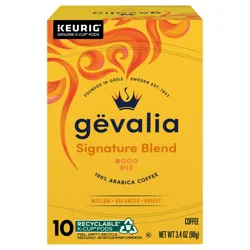 Gevalia Signature Blend Mild Roast K-Cup Coffee Pods, 10 ct Box