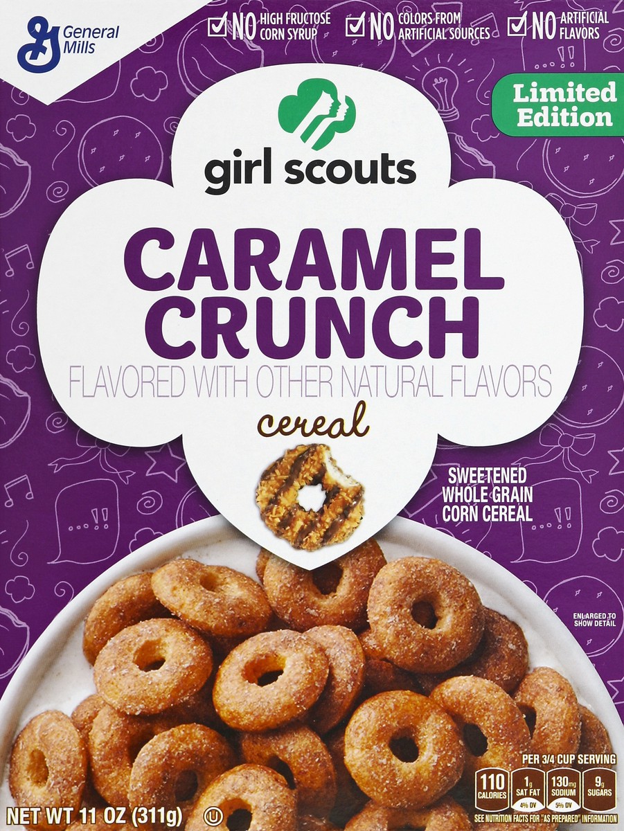 slide 5 of 6, General Mills Girl Scouts Limited Edition Caramel Crunch Cereal, 11 oz