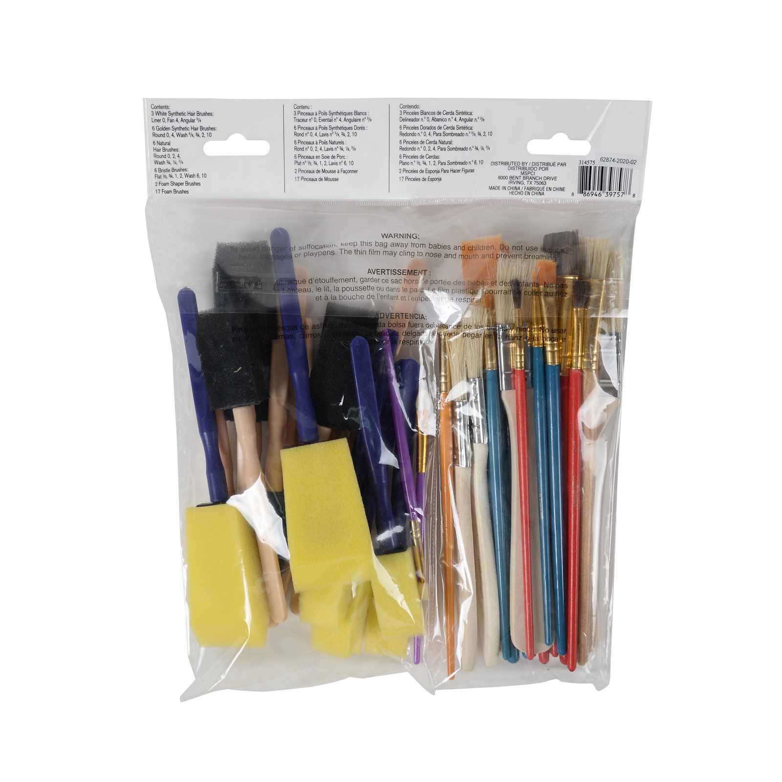 slide 5 of 7, Craft Smart Brush Assortment, 40 Pack, 40 ct