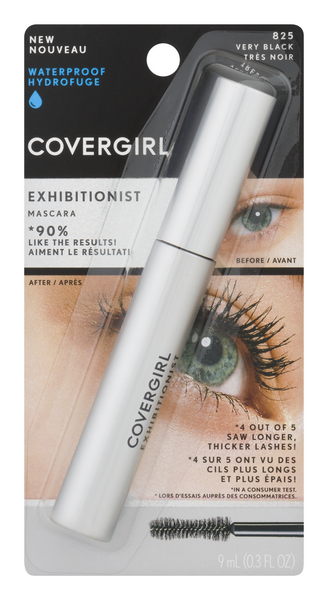 slide 1 of 1, Covergirl Exhibitionist Mascara 825 Very Black, 0.3 fl oz