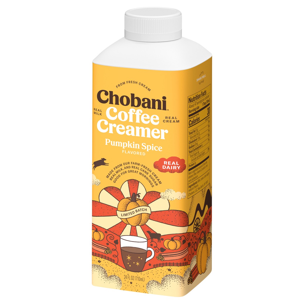 slide 9 of 9, Chobani Pumpkin Spice Flavored Coffee Creamer 24 fl oz, 24 oz